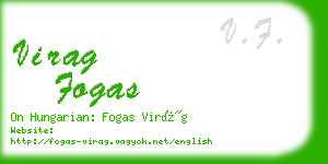 virag fogas business card